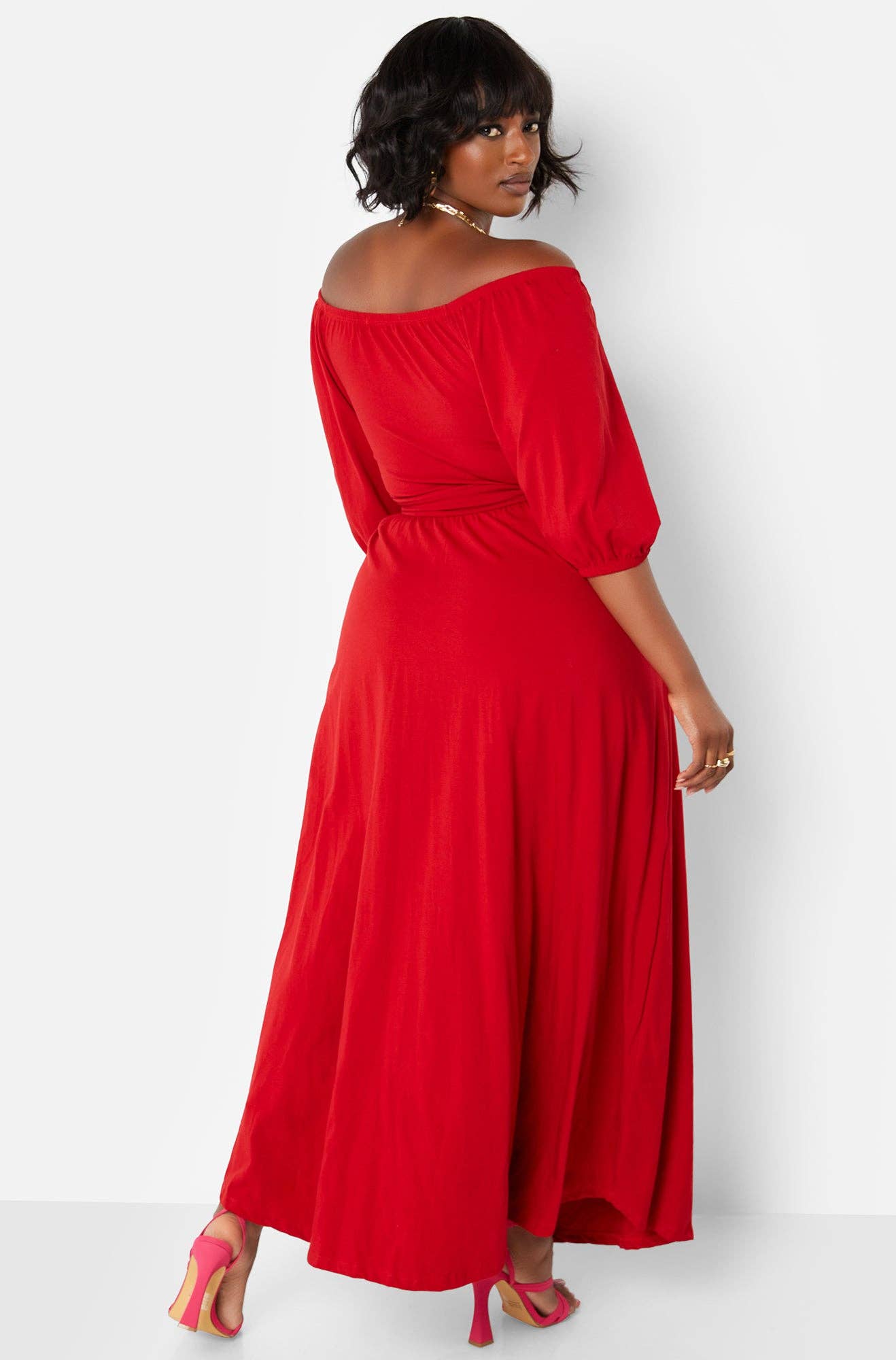 Want It All Twist Front Cut Out Maxi A Line Dress