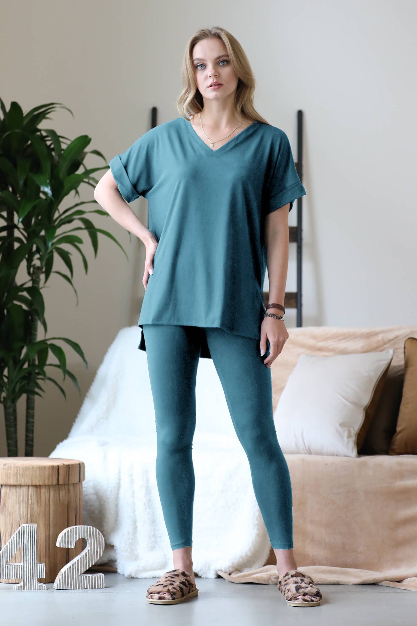 .SI-18582 Tunic & Leggings 2pc Set