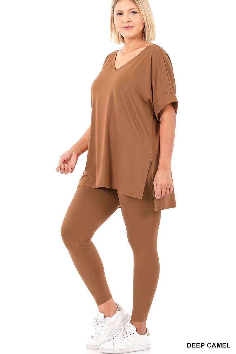 ",,..Plus Microfiber Lounge Wear 2 Pc Set