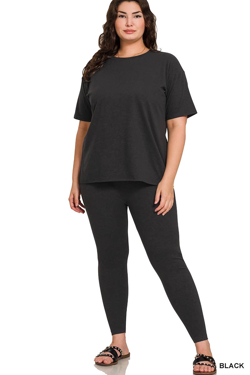 ",,..Plus Microfiber Lounge Wear 2 Pc Set